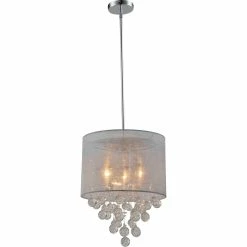 Buy 👏 Artiva USA Charlotte 3 Light Chrome Crystal 18 In. Chandelier 🎁