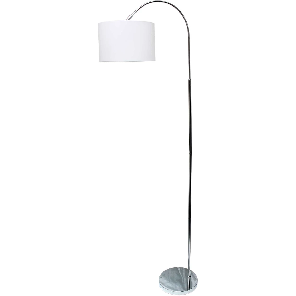 Best Sale โ Simple Designs Arched Brushed Nickel 65 In. Floor Lamp With Fabric Shade ๐
