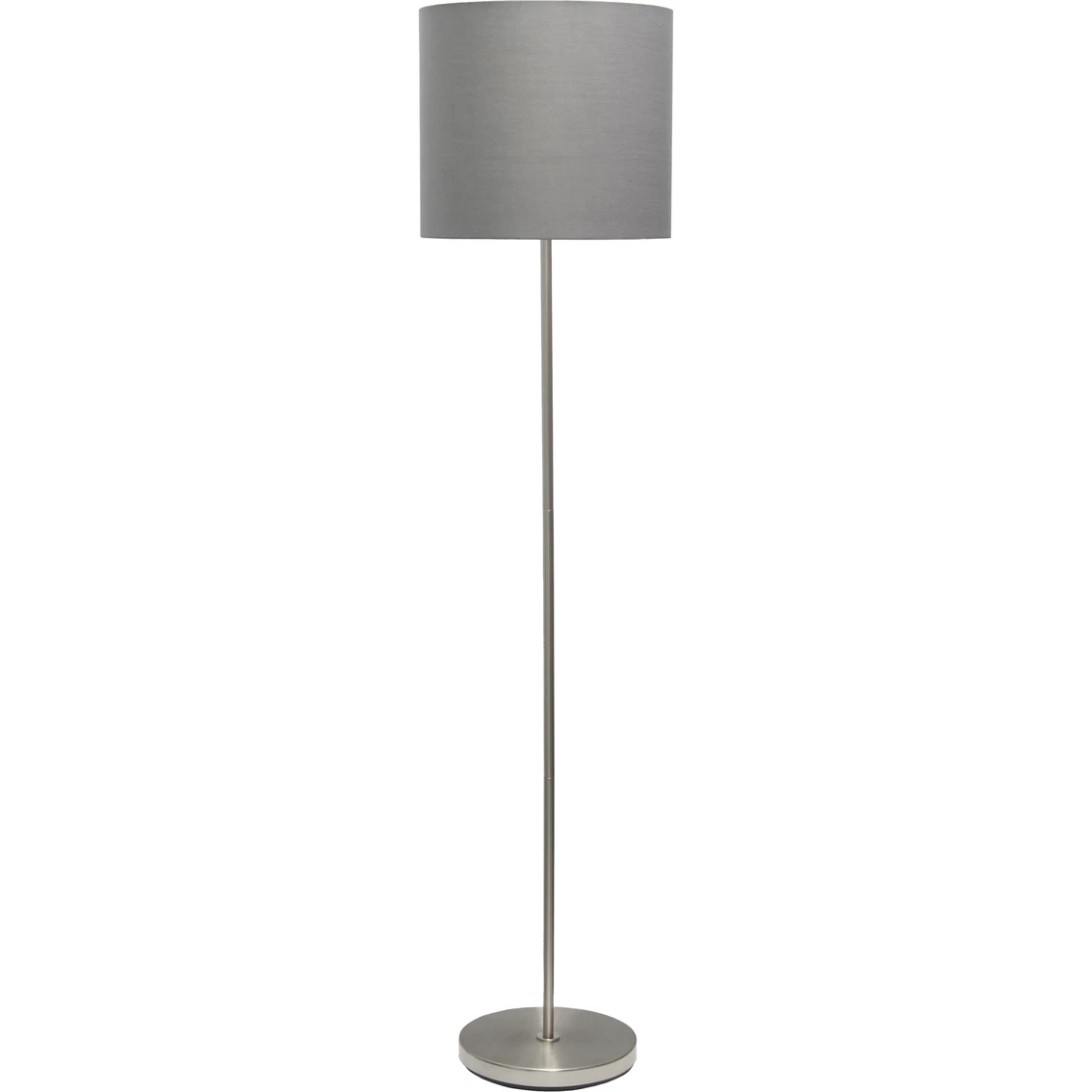 Best deal 🌟 Simple Designs Brushed Nickel Drum Shade 58 In. Floor Lamp, White 👏 1 Best deal 🌟 Simple Designs Brushed Nickel Drum Shade 58 In. Floor Lamp, White 👏