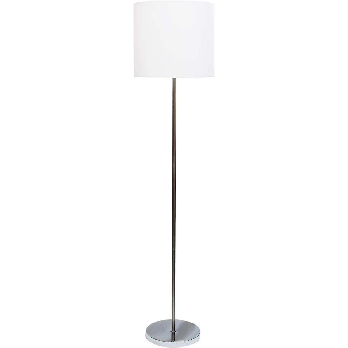 Best deal 🌟 Simple Designs Brushed Nickel Drum Shade 58 In. Floor Lamp, White 👏 3 Best deal 🌟 Simple Designs Brushed Nickel Drum Shade 58 In. Floor Lamp, White 👏 - Image 3