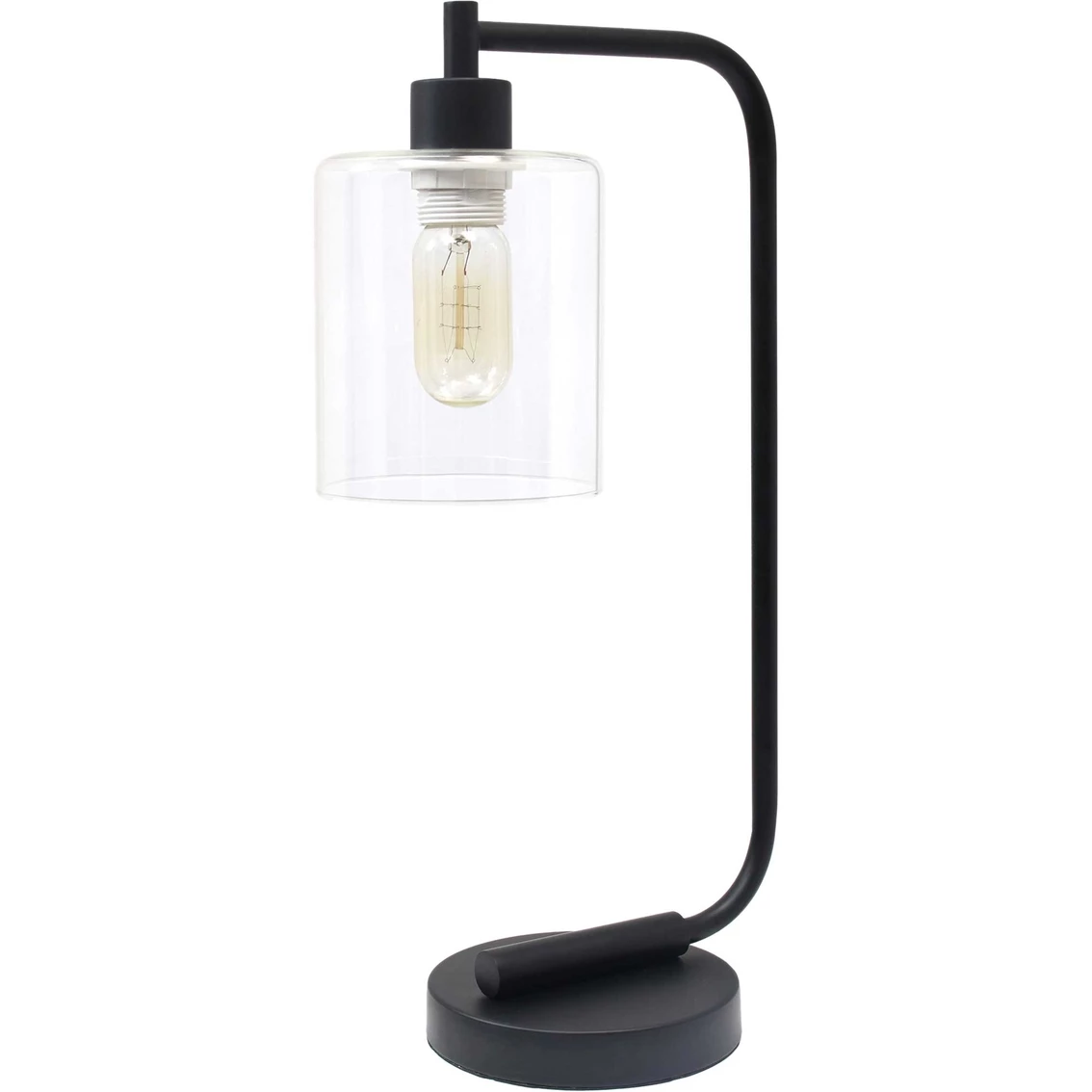 Cheap ๐ Simple Designs Antique Style Industrial 19 In. Desk Lamp With Glass Shade, Chrome ๐