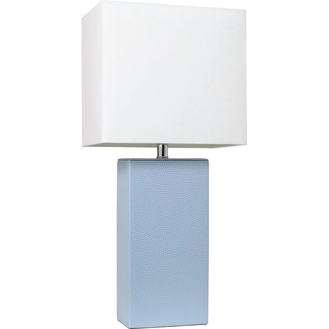 Flash Sale 🤩 Elegant Designs Modern Leather 21 In. Table Lamp With White Fabric Shade ⭐ - Image 3