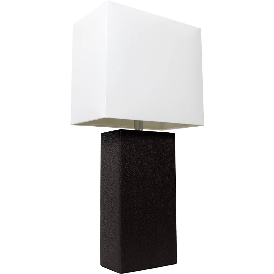 Flash Sale 🤩 Elegant Designs Modern Leather 21 In. Table Lamp With White Fabric Shade ⭐ - Image 7