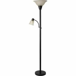 Promo 🤩 Simply Perfect Torchiere With Reading Light 71 In. Floor Lamp 🤩