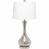 Best Pirce 👏 Lalia Home Speckled Mercury Tear Drop 29 In. Table Lamp With White Fabric Shade 🎁
