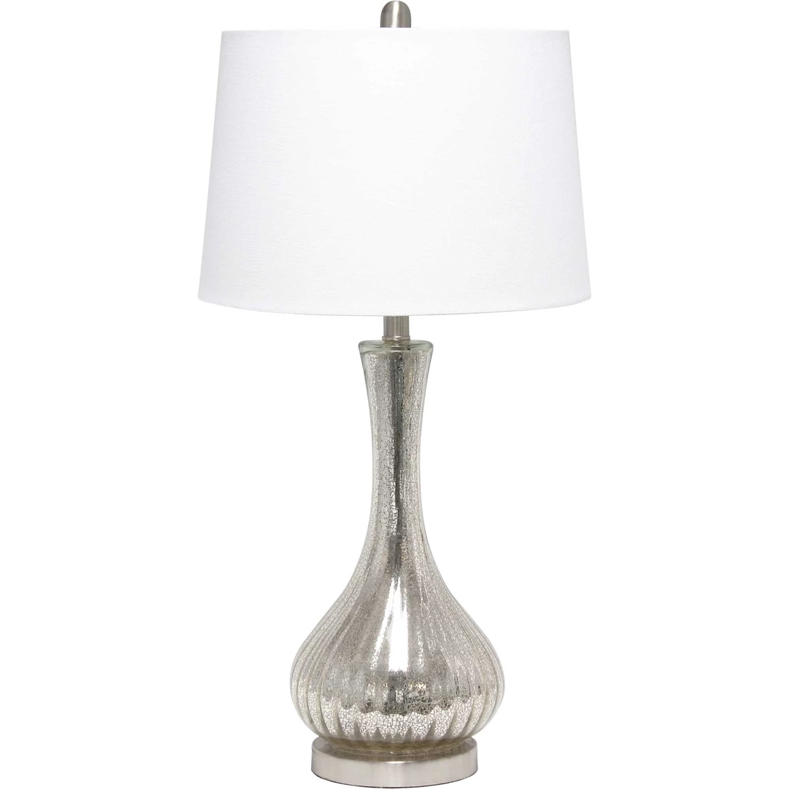 Best Pirce π Lalia Home Speckled Mercury Tear Drop 29 In. Table Lamp With White Fabric Shade π