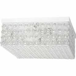 Promo β Elegant Designs Elipse Crystal 2 Bulb Flush Mount Light 13 X 13 X 6.5 π