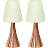 Top 10 🧨 Simple Designs Valencia 11.5 In. Mini Touch Table Lamp With Fabric Shade 2 Pk. 🛒