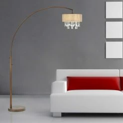 Alternative view of Discount 🔔 Artiva USA Elena III 81 In. LED Arched Crystal Floor Lamp With Dimmer 🤩