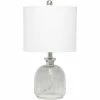 Best deal 🔔 Lalia Home Clear 🔨 Hammered Glass Jar 20 In. Table Lamp With Linen Shade 😍