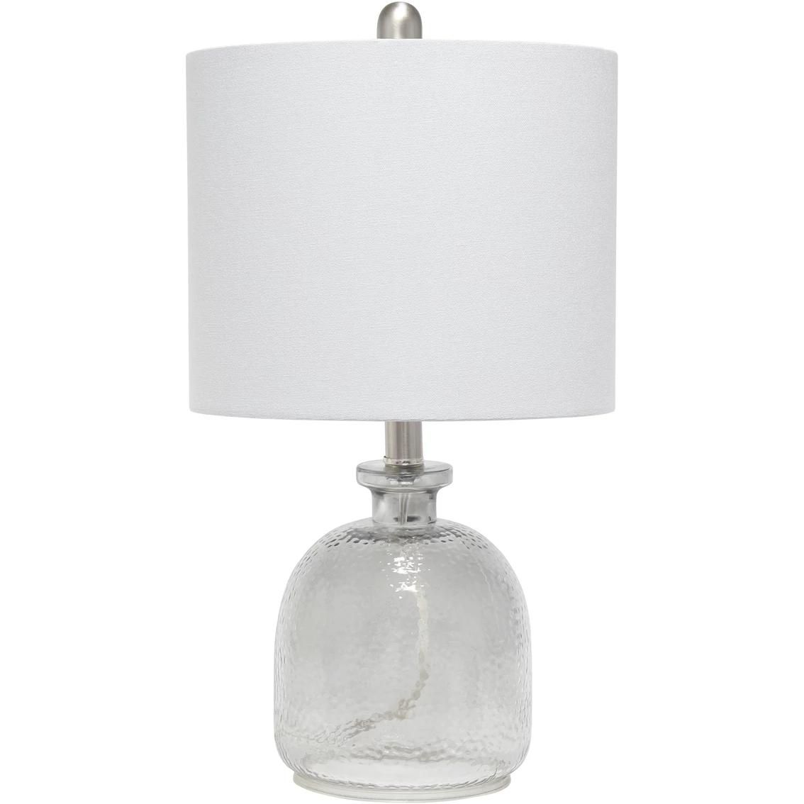 Best deal ๐ Lalia Home Clear ๐จ Hammered Glass Jar 20 In. Table Lamp With Linen Shade ๐ - Image 4