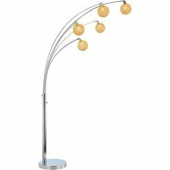 Brand new 🔔 Artiva USA Manhattan Quan 84 In. Gold Crystal Ball LED Tree Floor Lamp, Chrome 🧨