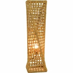 Brand new 🔔 Artiva USA Phuket 27 In. Unique Handcrafted Twist Rattan Table Lamp 🛒