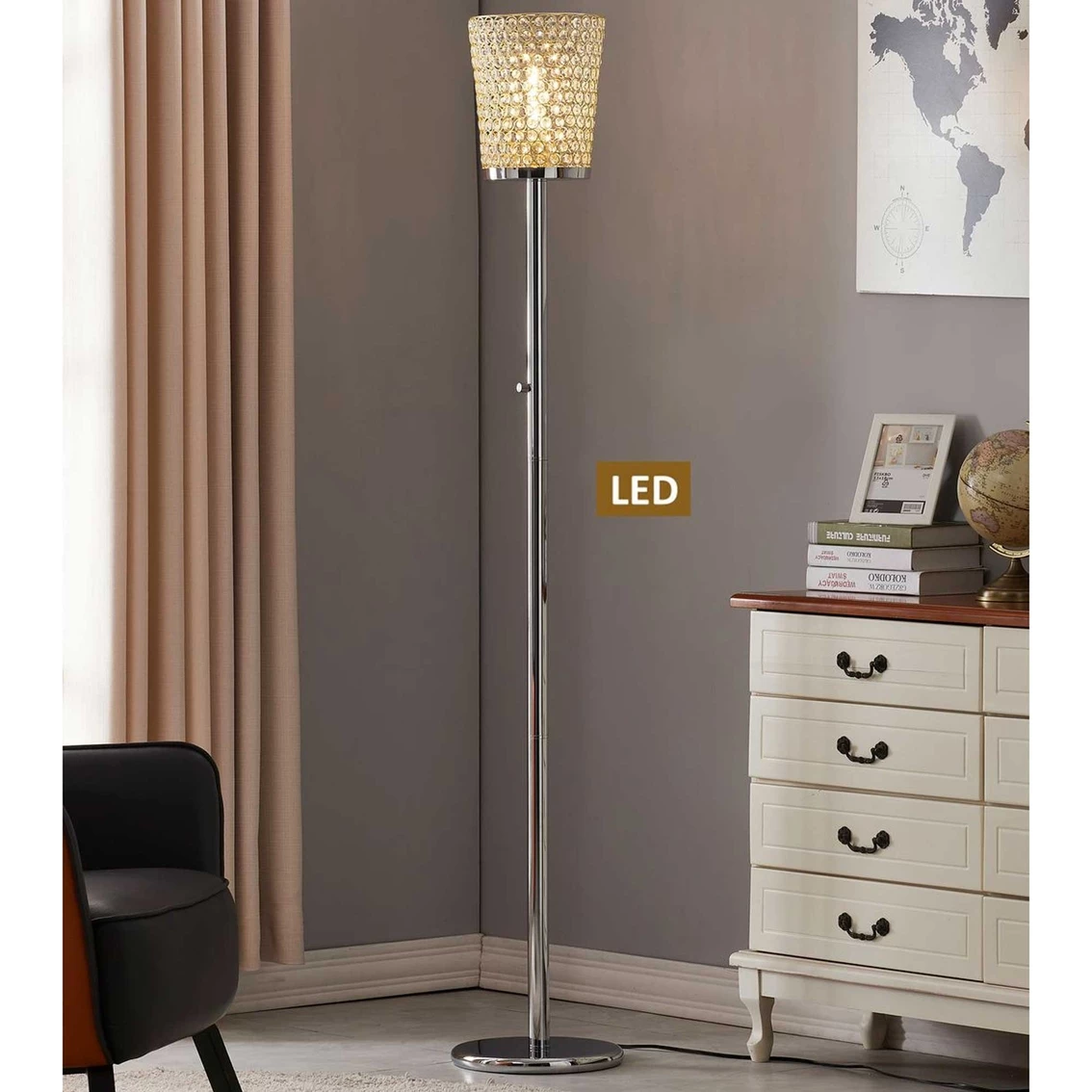 Brand new ๐ฅ Artiva USA Fifth Avenue Crystal LED Torchiere Floor Lamp With Dimmer ๐ - Image 2