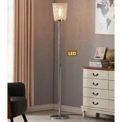 Alternative view of Cheapest 🎁 Artiva USA Fifth Avenue Crystal LED Torchiere Floor Lamp With Dimmer 🛒