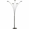 Wholesale 👍 Artiva USA Etherium 73 In. Black Satin Nickel 30 Watt LED 5 Arched Floor Lamp 🧨