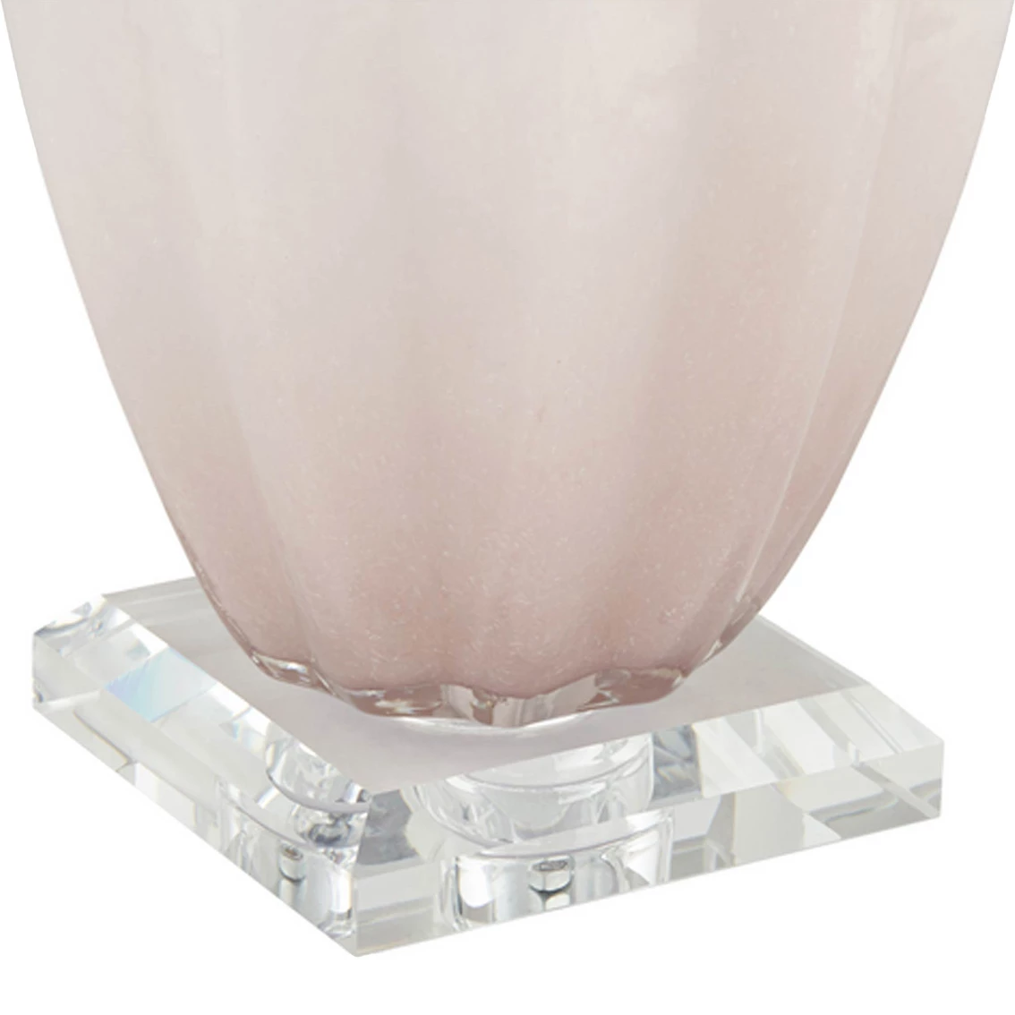 Best Sale ๐ Pacific Coast Ashbury Blush Glass With Crystal Base Table Lamp ๐งจ - Image 6
