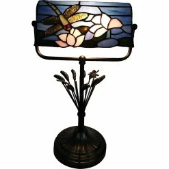 Hot Sale 👏 Dale Tiffany Dragonfly Banker's Accent Lamp 🔥