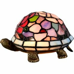 Best Sale 🛒 Dale Tiffany Toto Floral Turtle Tiffany Accent Lamp 🥰