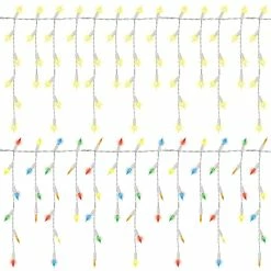 New ⭐ Everstar UL Synchronized Color Changing LED M5 Icicles 8 Functions 100 Ct. 🥰