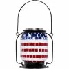 Budget ⌛ Alpine 7 In. Tall Hanging Solar Powered Outdoor Patriotic Lantern With LED Lights 🥰