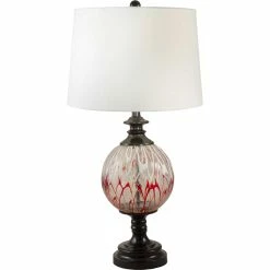 Discount 🤩 Dale Tiffany 30.5 In. Halen Globe Painted Crystal Table Lamp 😉