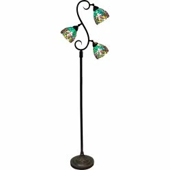 Flash Sale 🎉 Dale Tiffany 72.5 In. Alassio Teal 3-Light Tiffany Floor Lamp ✨