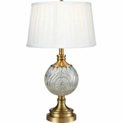 New 🎉 Dale Tiffany 25.5 In. Mitre 24% Lead Crystal Table Lamp ✔️
