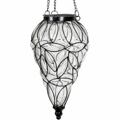 Cheap π Exhart Solar Hanging Glass 7 X 24 In. Lantern π
