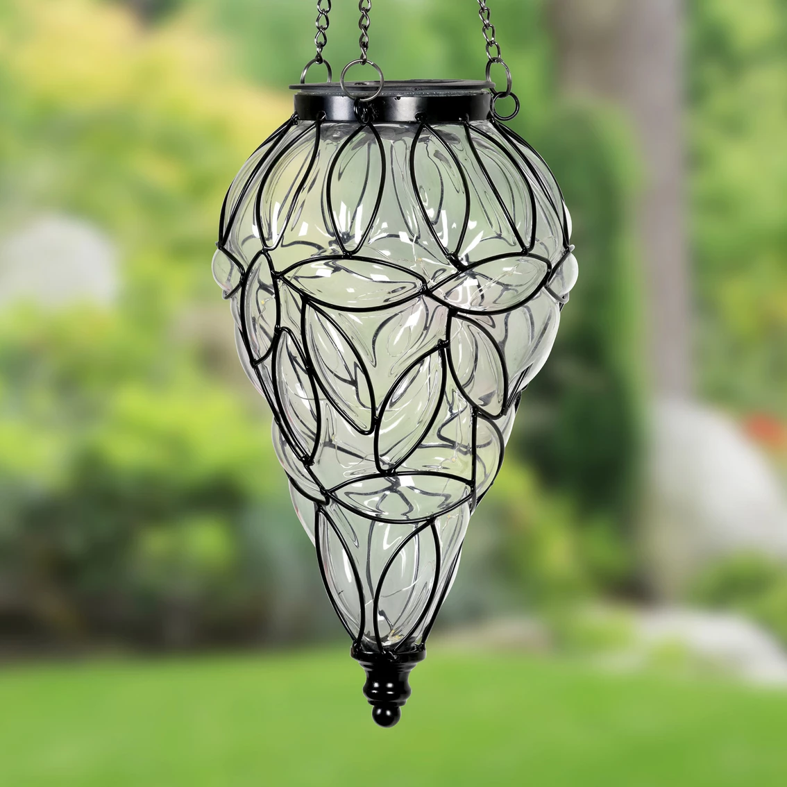 Cheap ๐ Exhart Solar Hanging Glass 7 X 24 In. Lantern ๐ - Image 2