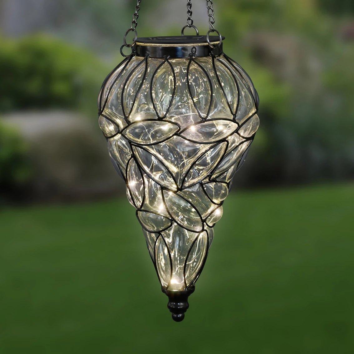 Cheap ๐ Exhart Solar Hanging Glass 7 X 24 In. Lantern ๐ - Image 3