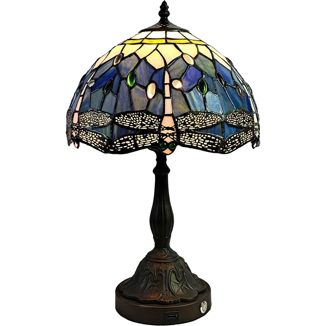 Discount 🎉 Dale Tiffany Jordan 19 In. Dragonfly Table Lamp With USB Port 👏