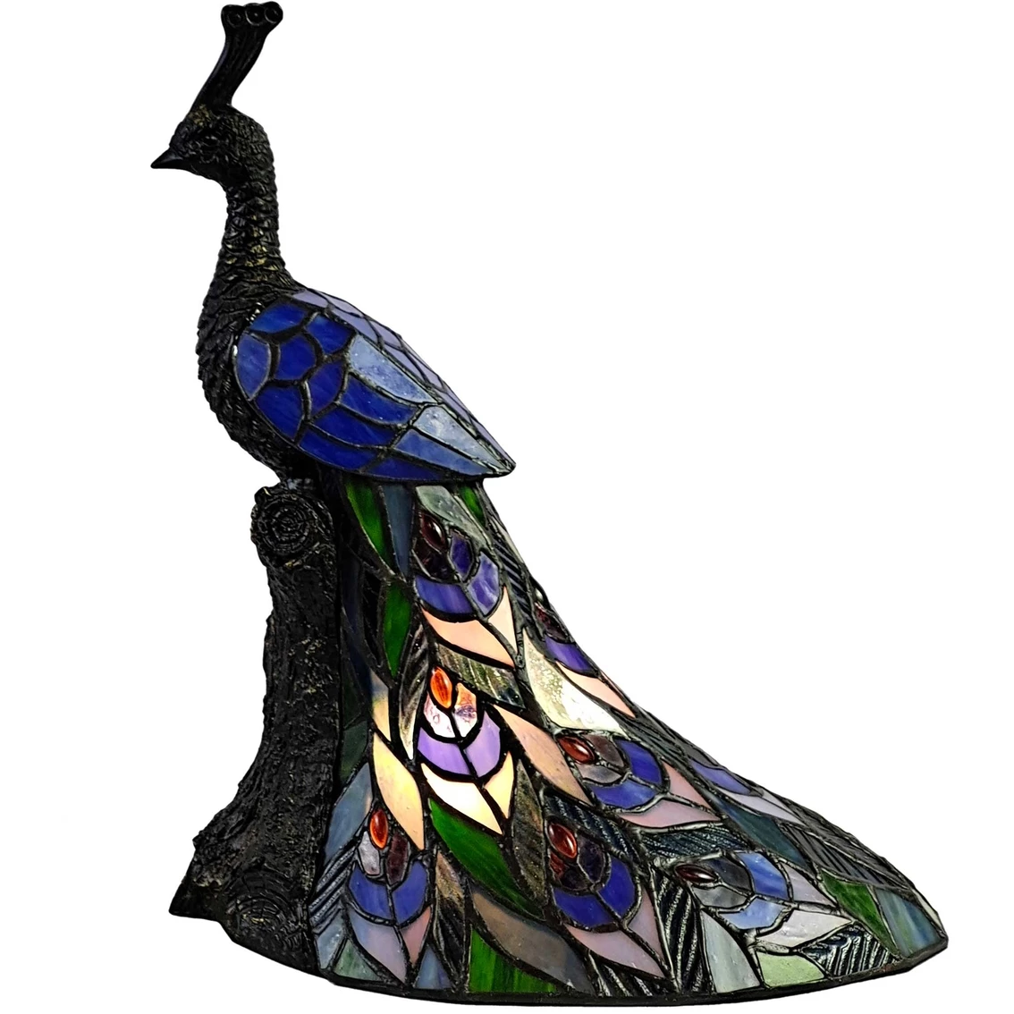 Wholesale ๐ Dale Tiffany Galana Turquoise 15.5 In. Peacock Tiffany Accent Lamp โ๏ธ - Image 2