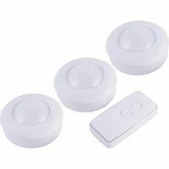 New π Energizer Remote Control Battery Operated LED Puck Lights, 3 Pk. β¨