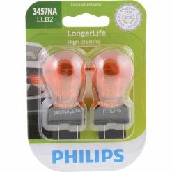 New βοΈ Philips Longer Life Mini Bulb Amber 3457NALLB2 2 Pk. π