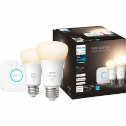 Flash Sale π Philips Hue White A19 Bluetooth 75W Smart LED Starter Kit βοΈ