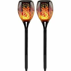 Outlet π WBM Smart Outdoor Solar Flickering Flame Light π