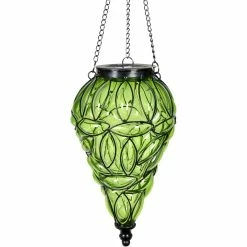 Best reviews of 🔥 Exhart 24 In. Solar Hanging Glass Lantern 🤩