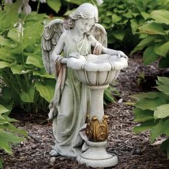 Promo 🌟 Roman Joseph's Studio 22 In. Angel With Solar Birdbath ❤️