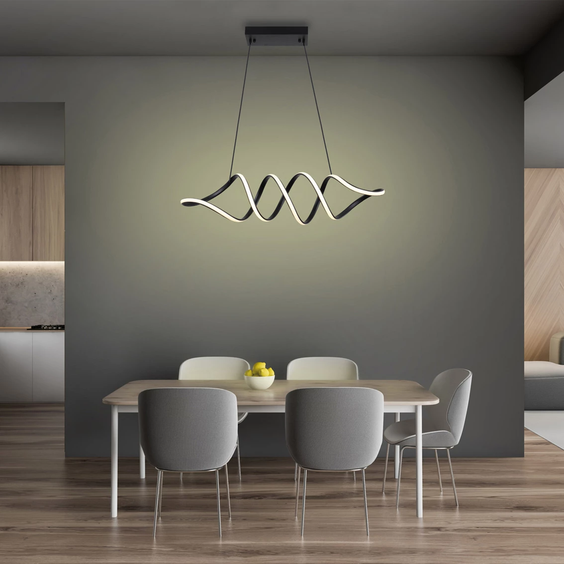 New π Artiva USA Infinito 68W Statement Geometric LED Dimmable Chandelier π - Image 2