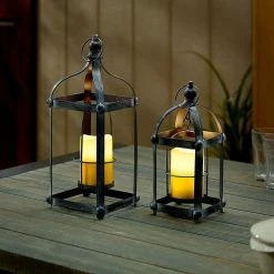 Cheapest 😀 Smart Living Bradford Metal LED Candle Lantern Set 👏