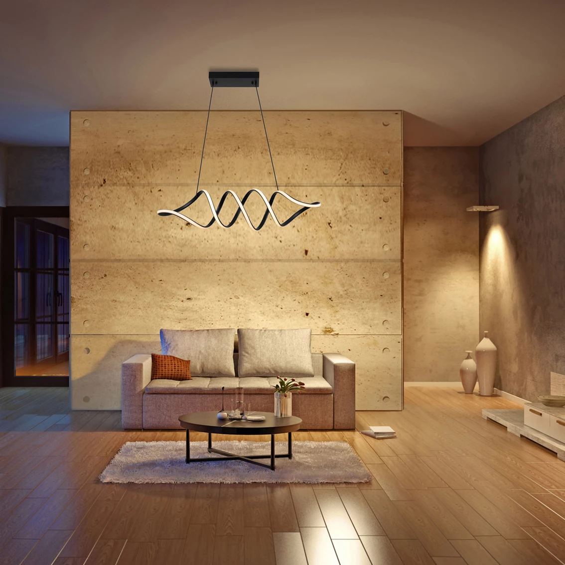 New π Artiva USA Infinito 68W Statement Geometric LED Dimmable Chandelier π - Image 3