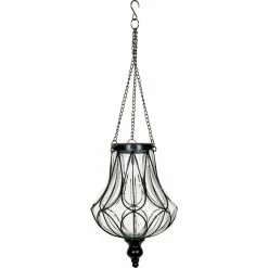 Coupon ❤️ Exhart 7.5 X 24 In. Hanging Glass Solar Lantern 🛒