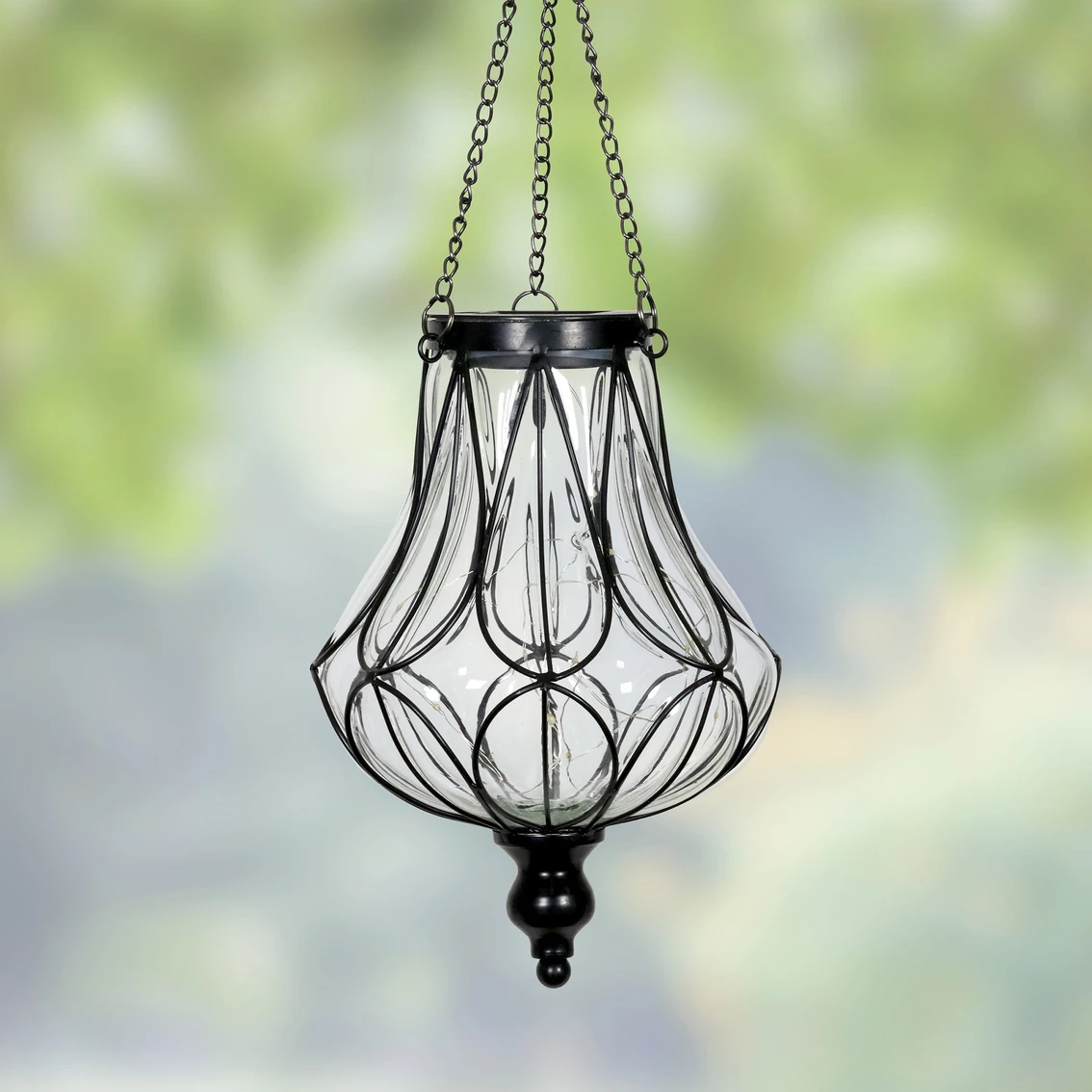 Coupon β€οΈ Exhart 7.5 X 24 In. Hanging Glass Solar Lantern π - Image 2