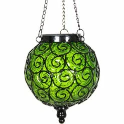 Promo π Exhart Solar Hanging Glass Lantern 7 X 21 In. β€οΈ