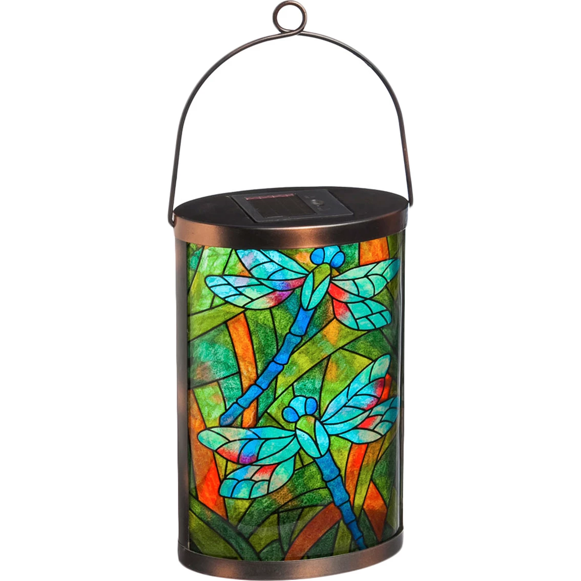 Brand new ✔️ Evergreen Tiffany Inspired 14.7 In. Dragonfly Solar Lantern 🔥