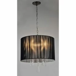 Budget ✨ Artiva USA Elina 5 Light Black/Chrome Crystal Chandelier 😉