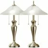 Best Pirce ⌛ Artiva USA Classic Coordinates 24 In. Brushed Steel Lamps Set Of 2 ⭐