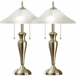 Best Pirce β Artiva USA Classic Coordinates 24 In. Brushed Steel Lamps Set Of 2 β