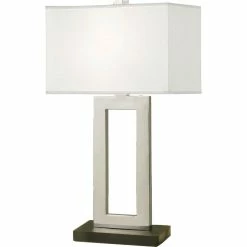 Deals ✔️ Artiva USA Geometric 30 In. Chrome And Black Table Lamp 😀